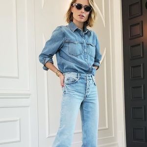 HUGE SALE Anine Bing Etta Jean in Washed Light a Blue 24